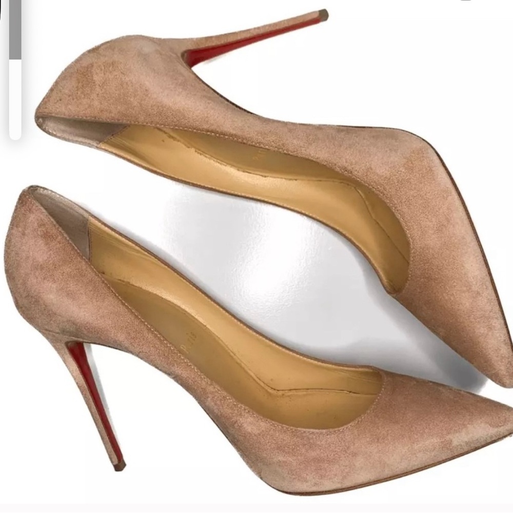 Christian Louboutin Beige Pointed Heels - Picture 2 of 7